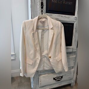 LOFT Cream Tailored Blazer for Versatile Style
